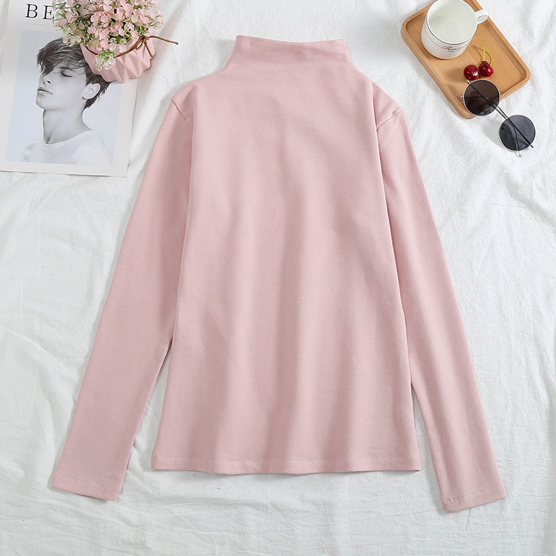 Long-sleeved T-shirt as a base layer in solid colors