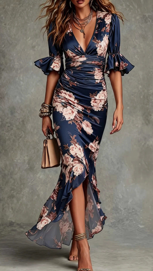 Ruffled long dress
