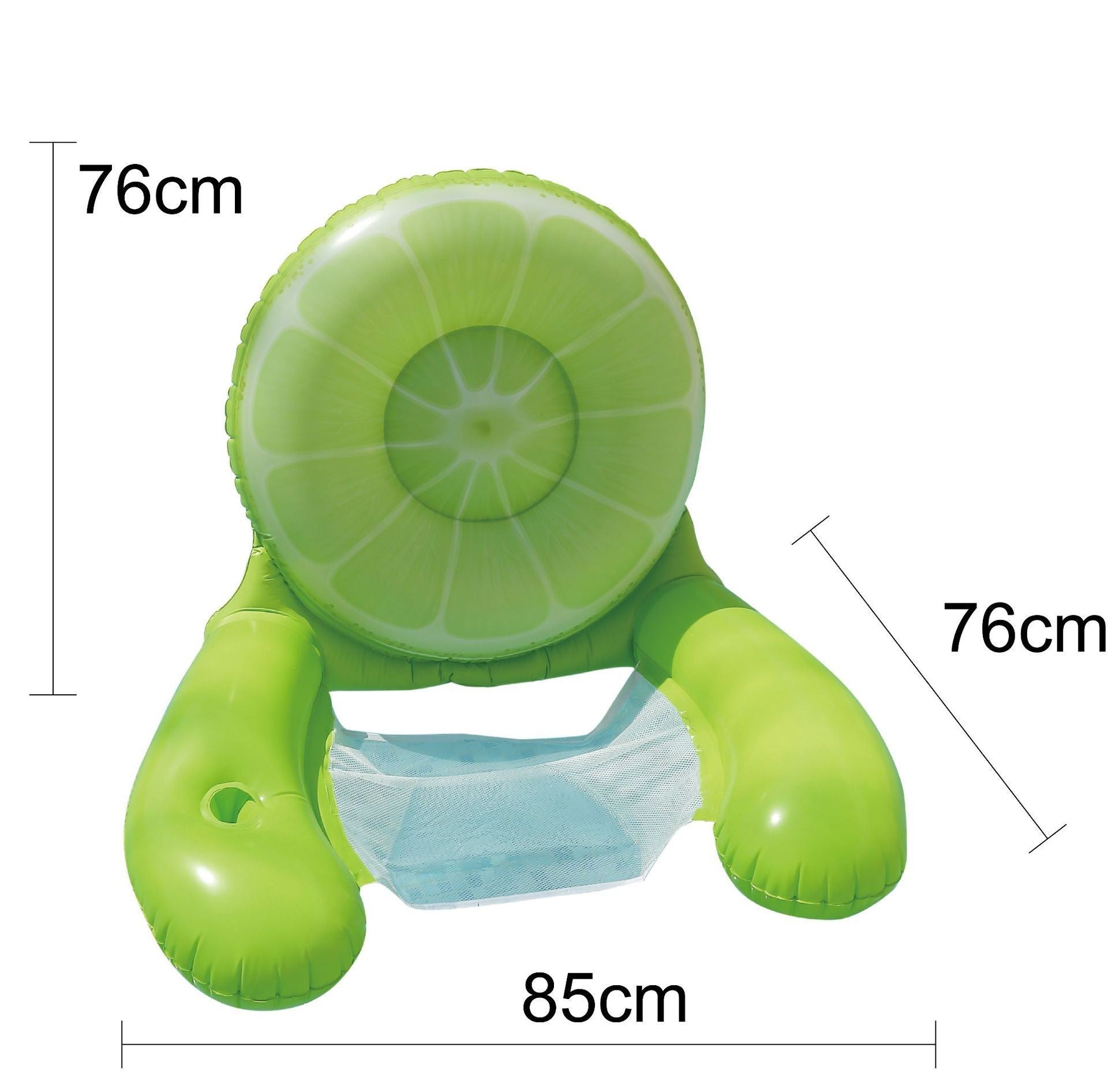 Foldable inflatable backrest striped float