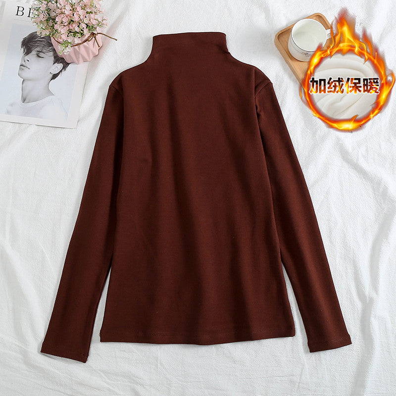 Long-sleeved T-shirt as a base layer in solid colors
