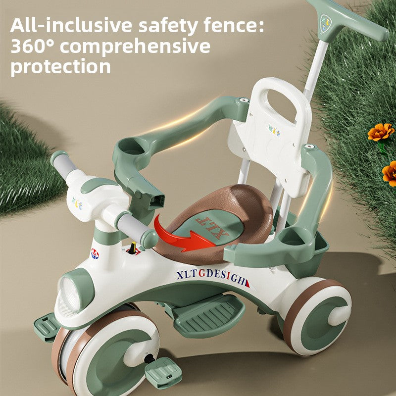 Adjustable Children Tricycle Stroller with Music Lights