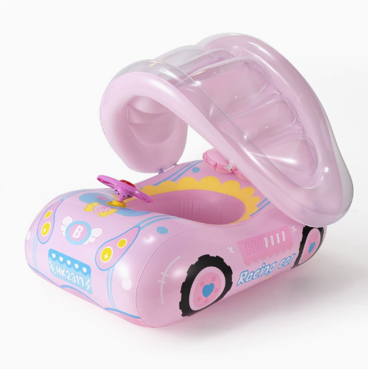 Children Inflatable Swim Seat Ring with Sunshade