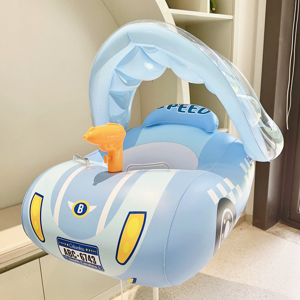 Children Inflatable Swim Seat Ring with Sunshade