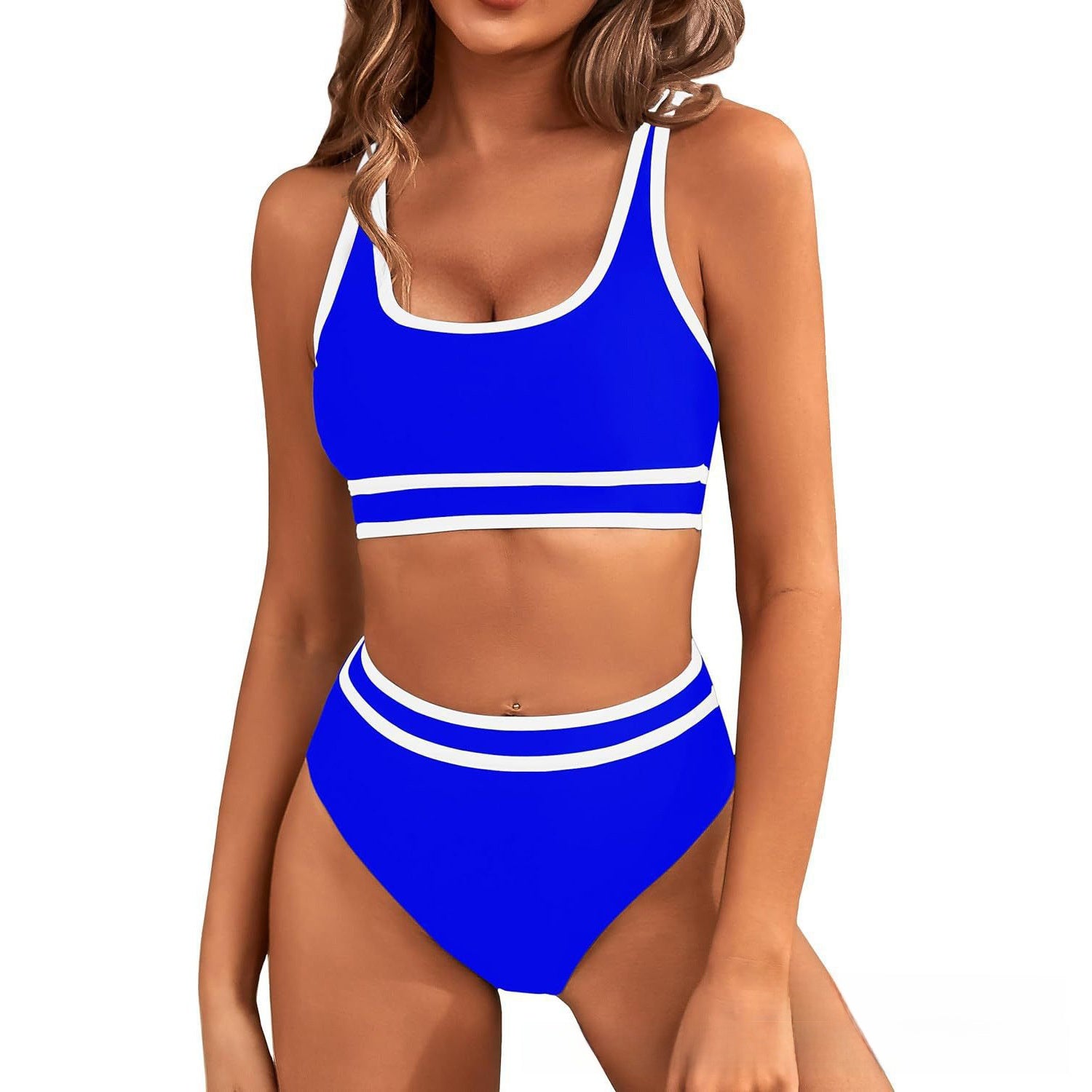 Simple Two-piece bikini women's swimming suit