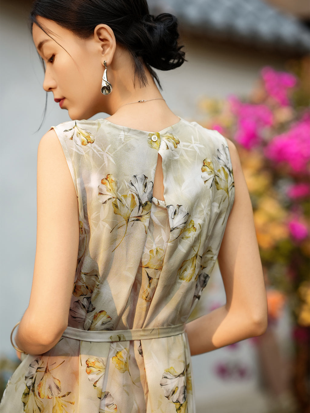 Mulberry Silk Floral Maxi Dress