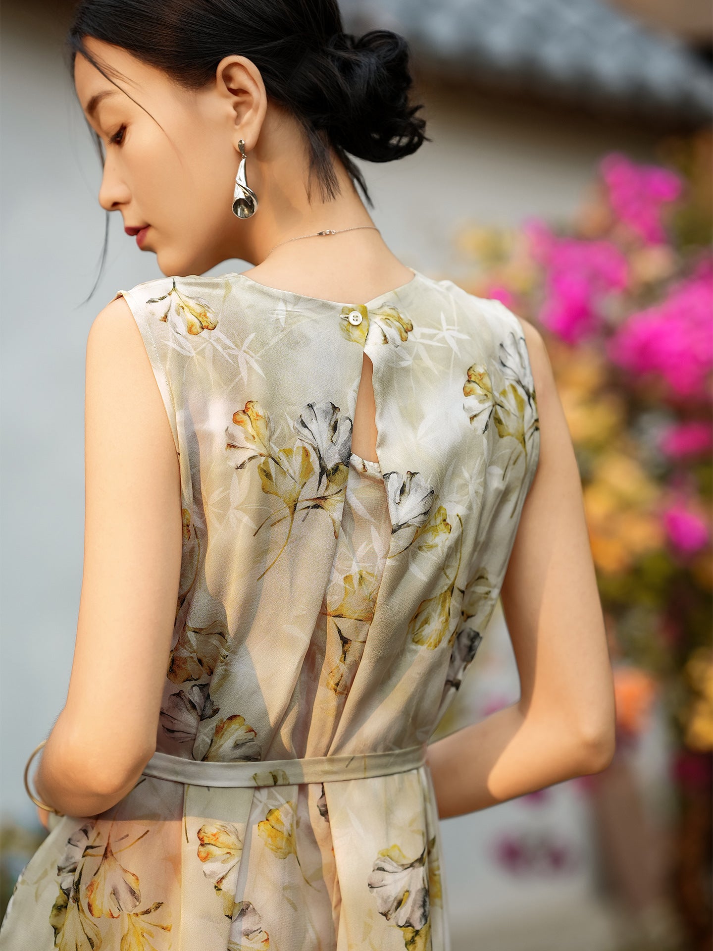 Mulberry Silk Floral Maxi Dress