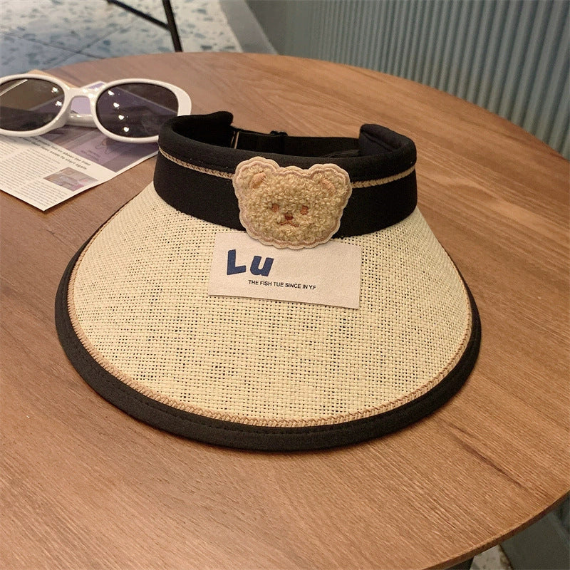 Summer children's sun hat with built-in charging fan