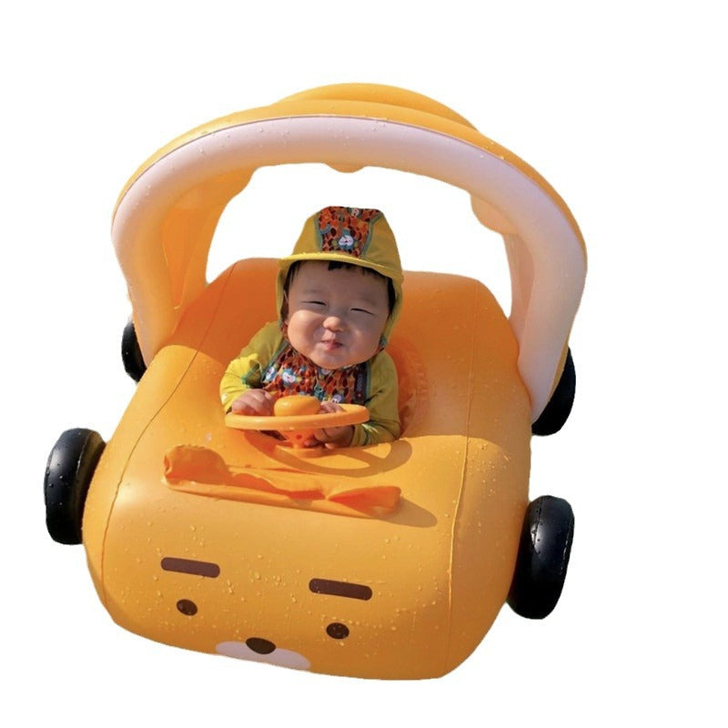 Children Inflatable Swim Seat Ring with Sunshade