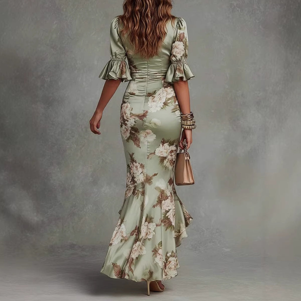 Ruffled long dress