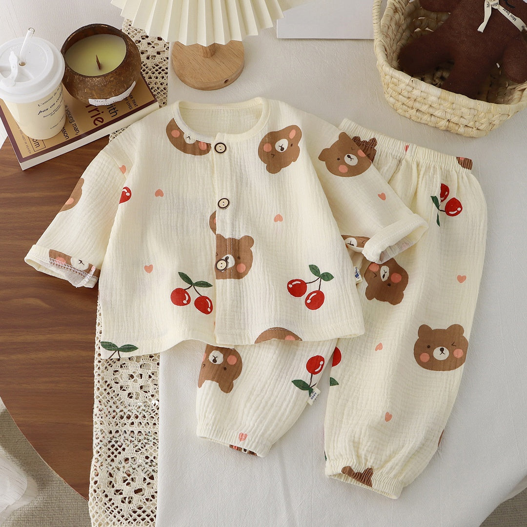 Children's Cotton Gauze Pajama Set
