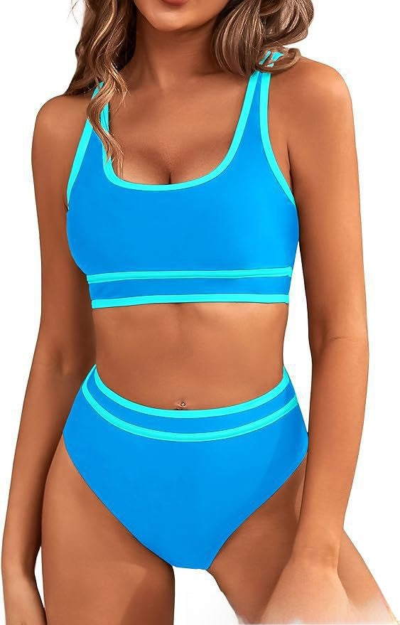 Simple Two-piece bikini women's swimming suit