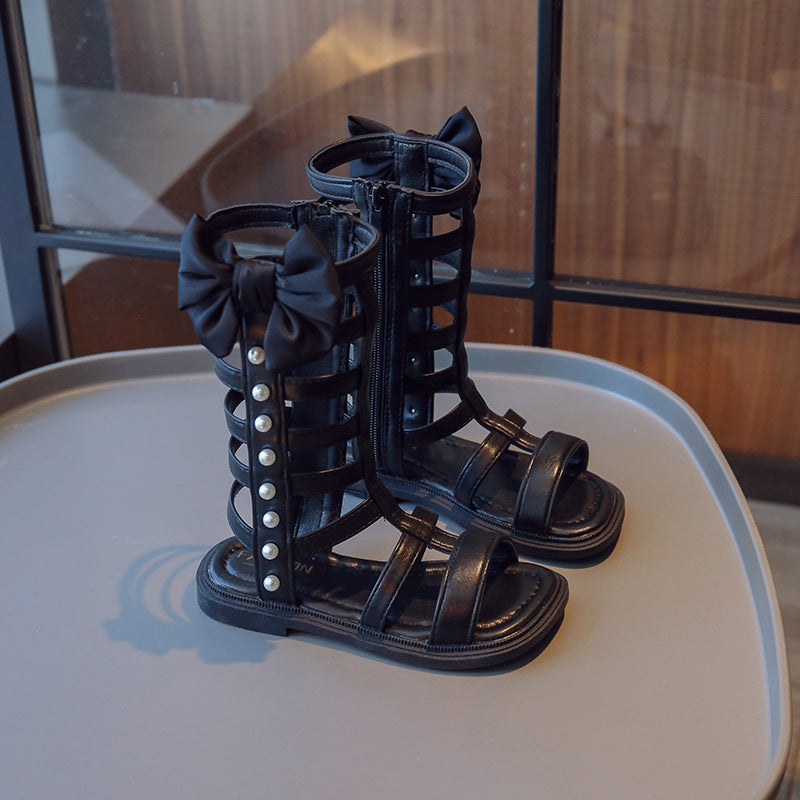 Pretty Bow Roman Sandals