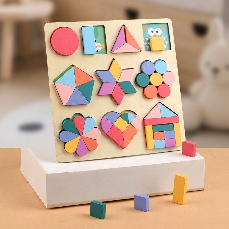 Montessori Geometric Shape Cognitive Board Puzzle