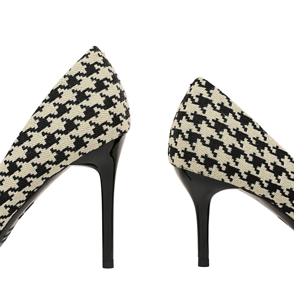 Peacock-patterned low-heeled or high-heel shoes