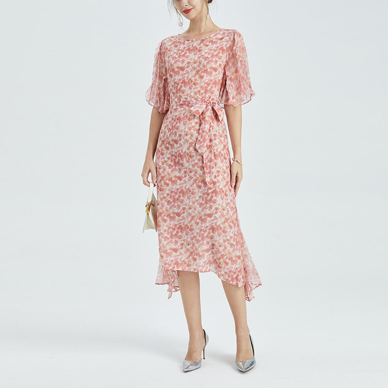 Pink Silk Dress