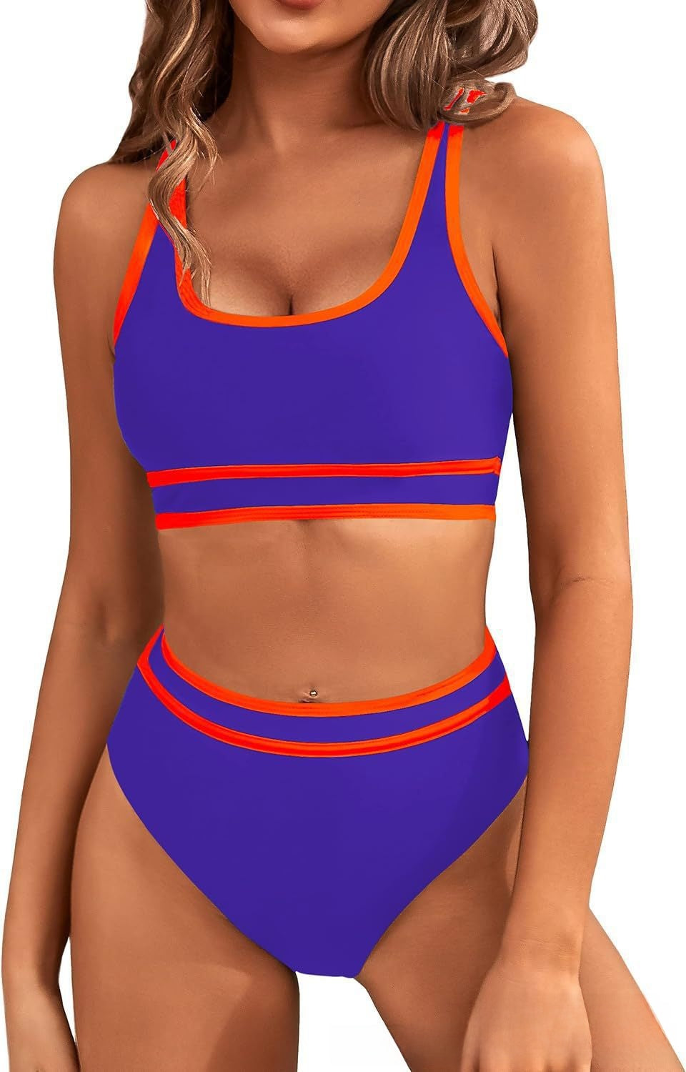 Simple Two-piece bikini women's swimming suit