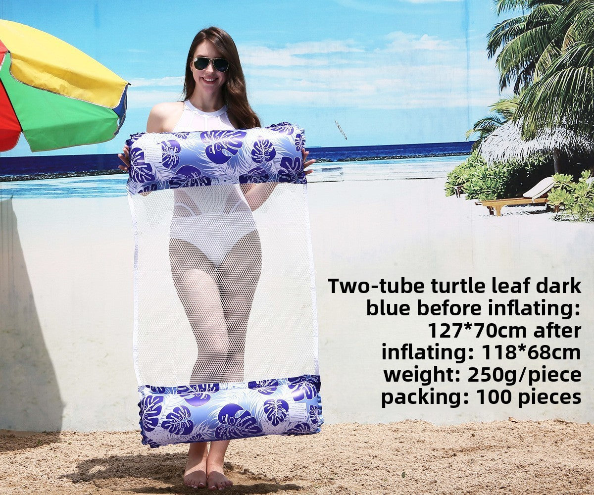 Foldable inflatable backrest striped float