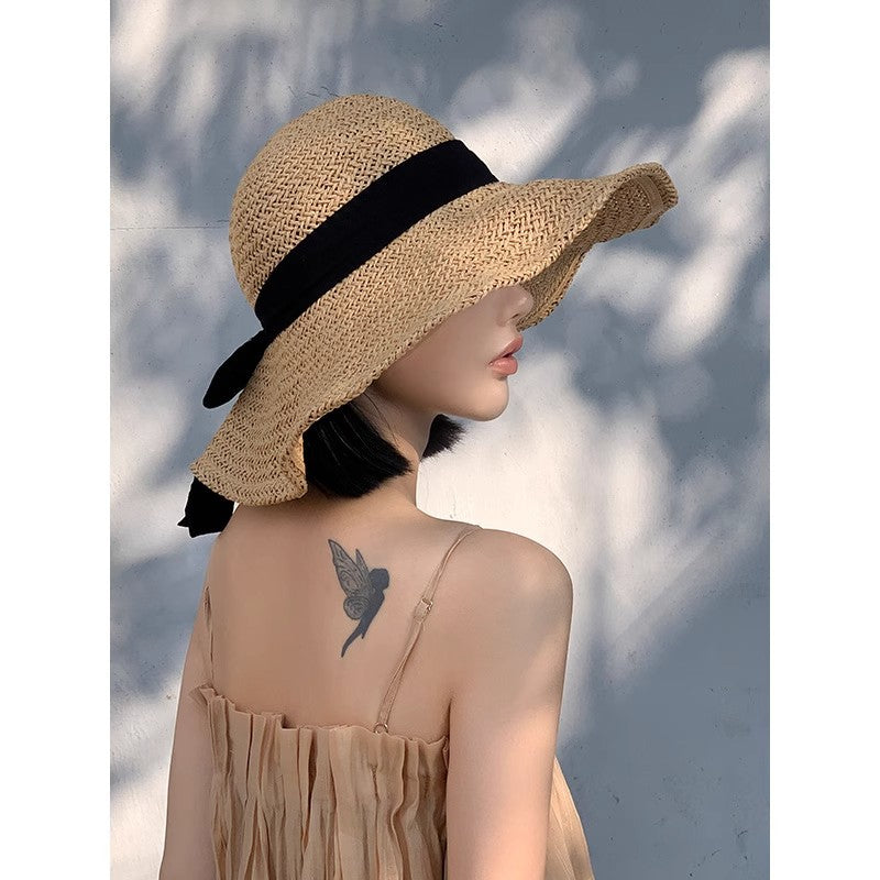 Lafite straw hat for women's summer sun protection