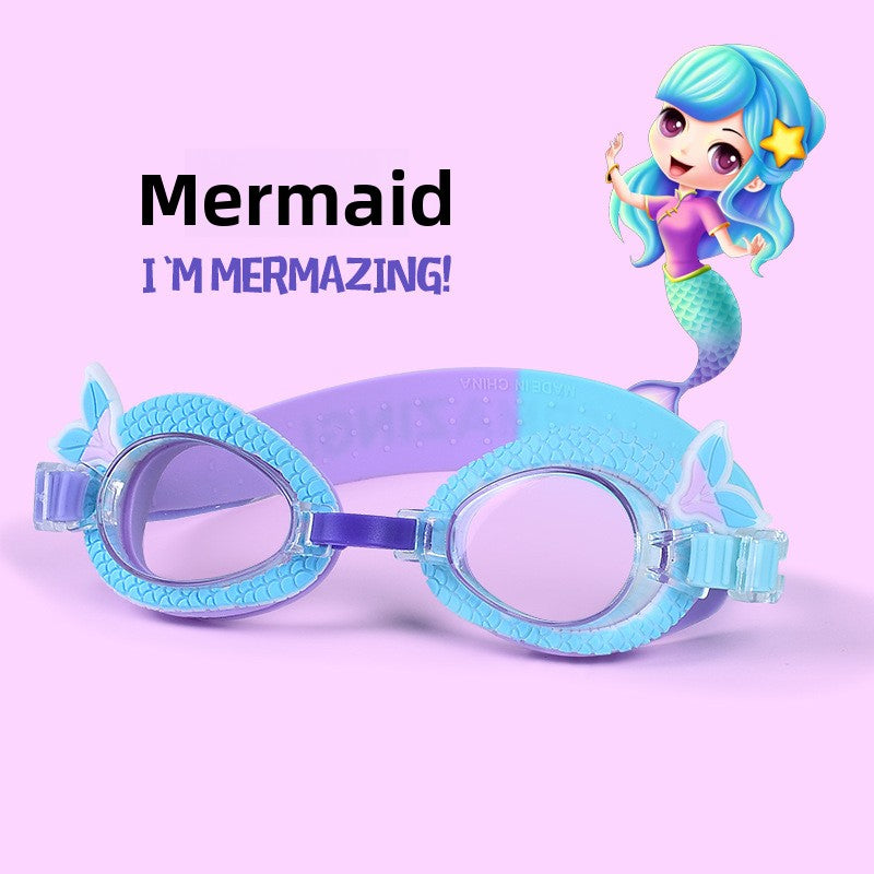 Children's Anti-Fog Swimming Goggles with Cartoon Designs