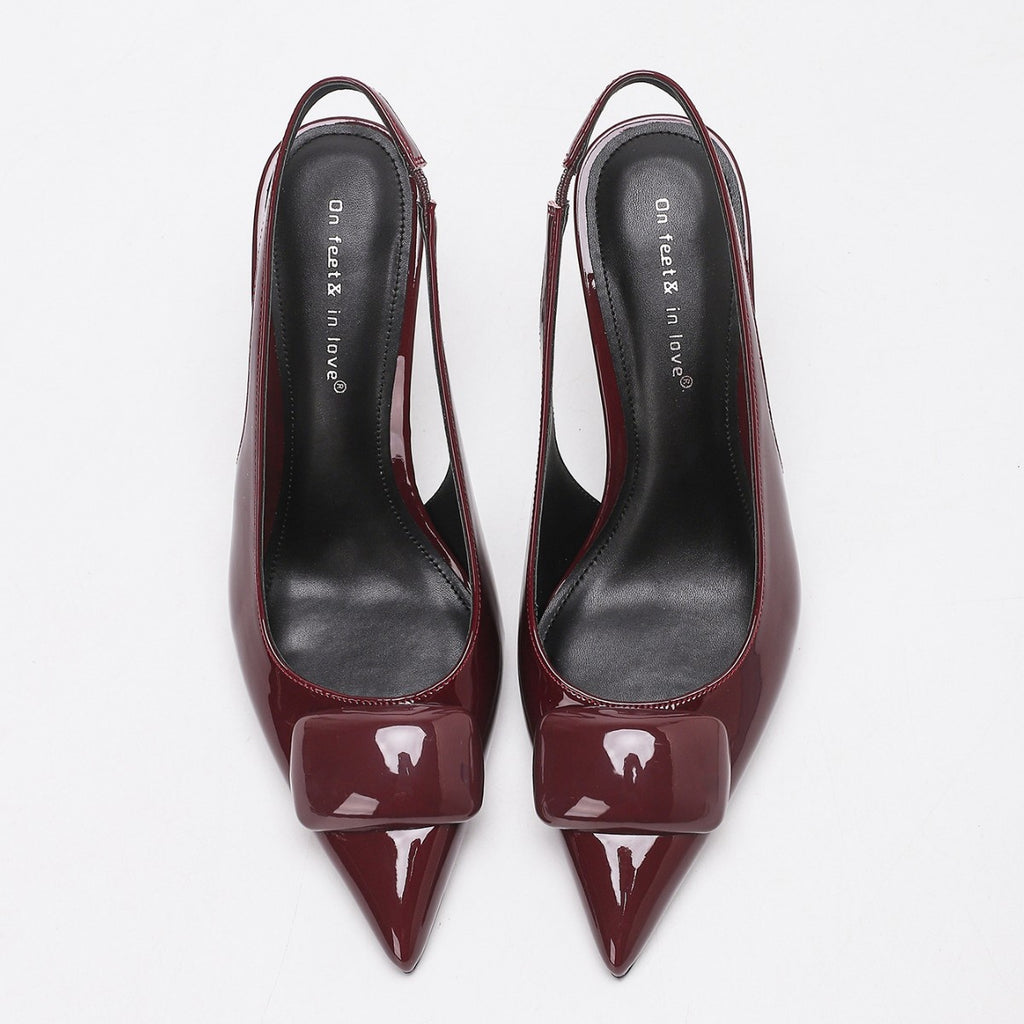Maroon Pointed Toe High Heel