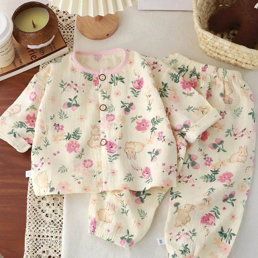 Children's Cotton Gauze Pajama Set