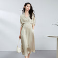 Elegant Silk V-neck Dress