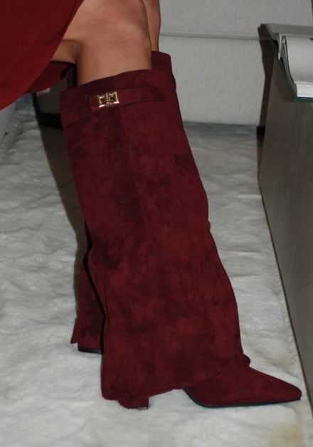 Pointed Toe High Shaft Boots