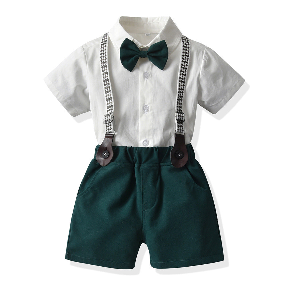 Boys Summer Short Sleeve Shirt and Shorts Set