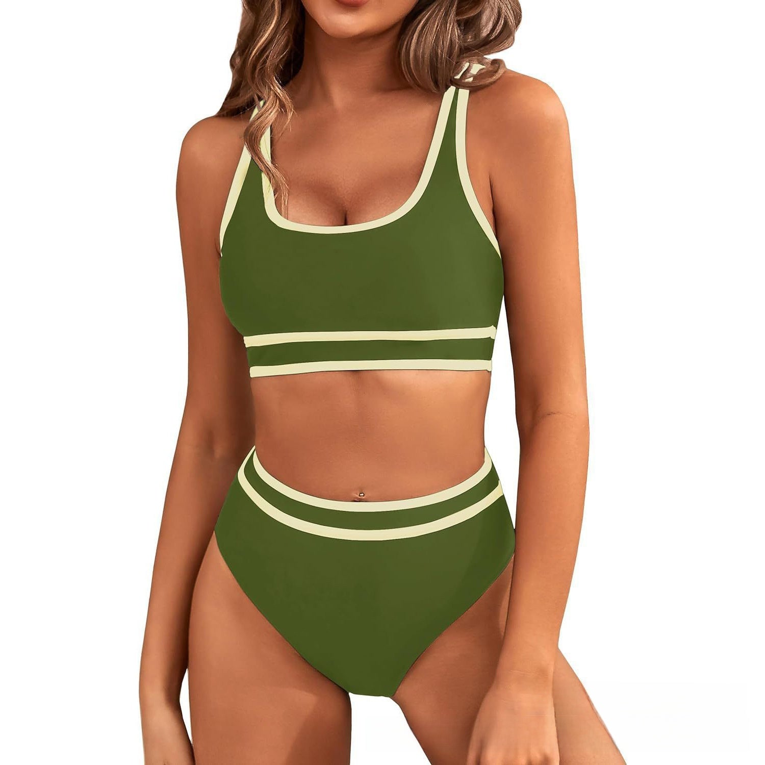 Simple Two-piece bikini women's swimming suit