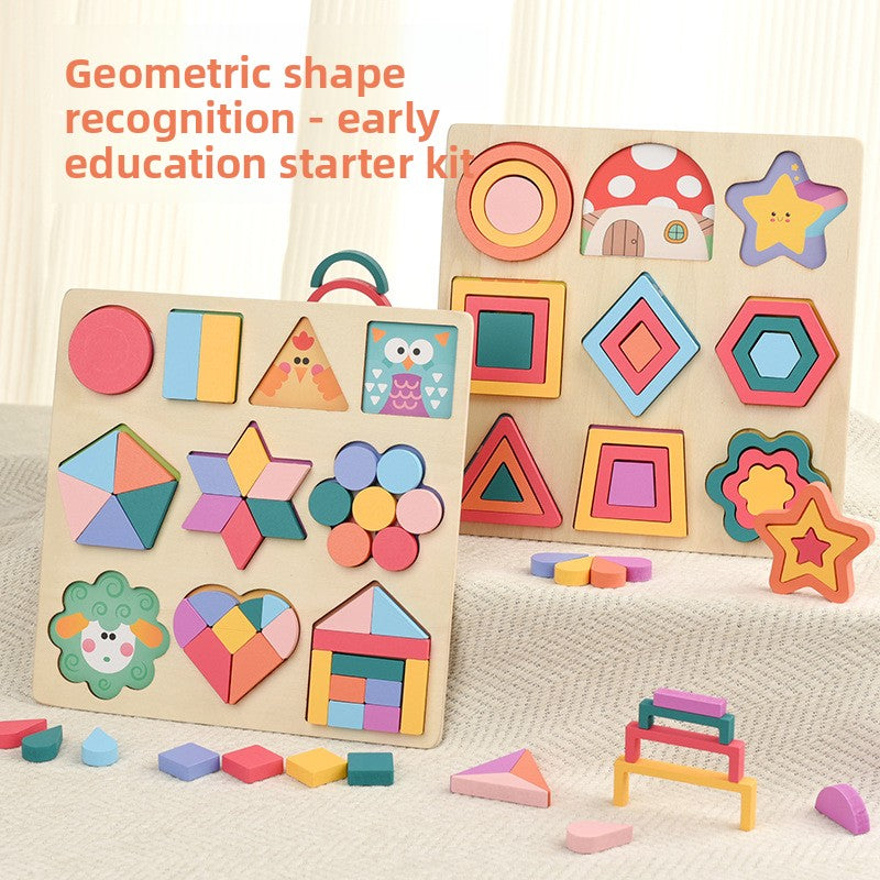Montessori Geometric Shape Cognitive Board Puzzle