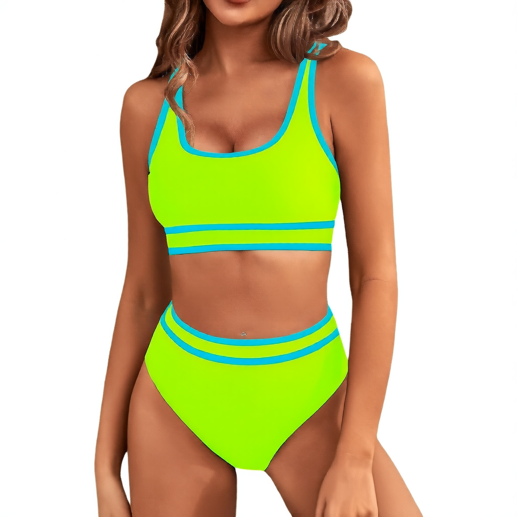 Simple Two-piece bikini women's swimming suit
