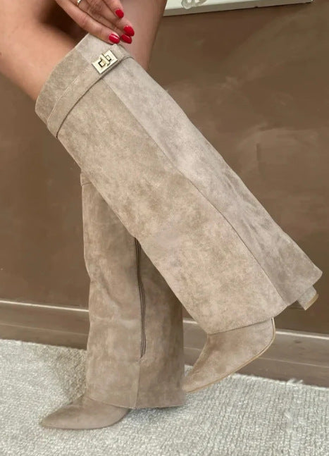 Pointed Toe High Shaft Boots