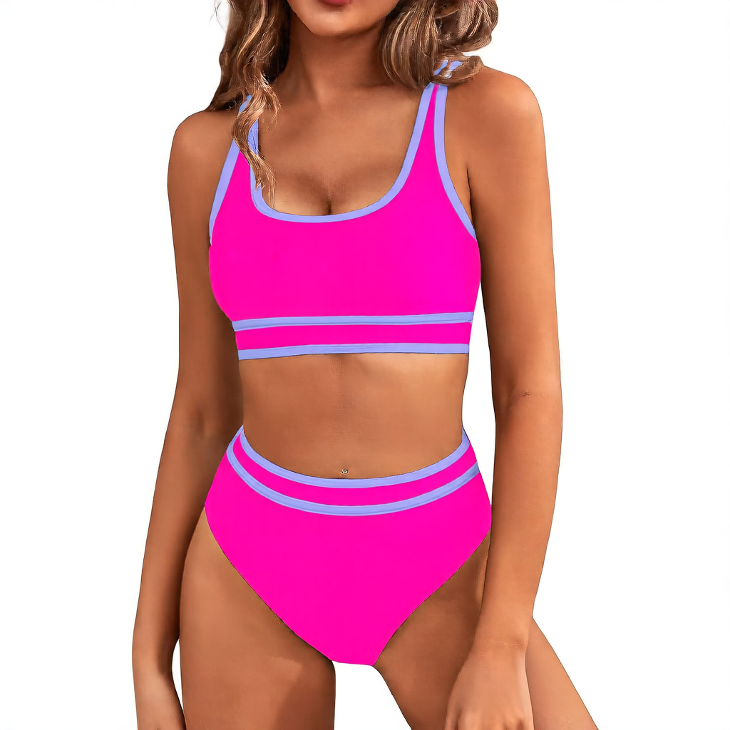 Simple Two-piece bikini women's swimming suit