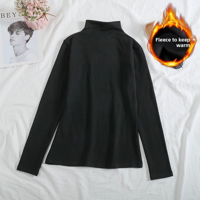 Long-sleeved T-shirt as a base layer in solid colors
