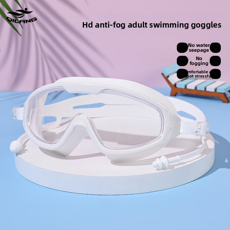 Adult Anti-Fog Swimming Goggles with Earplugs