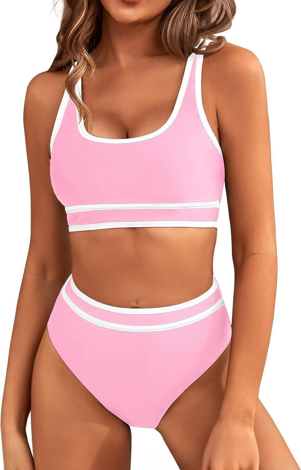 Simple Two-piece bikini women's swimming suit