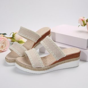 Wedge Heel Hemp Rope Sandals