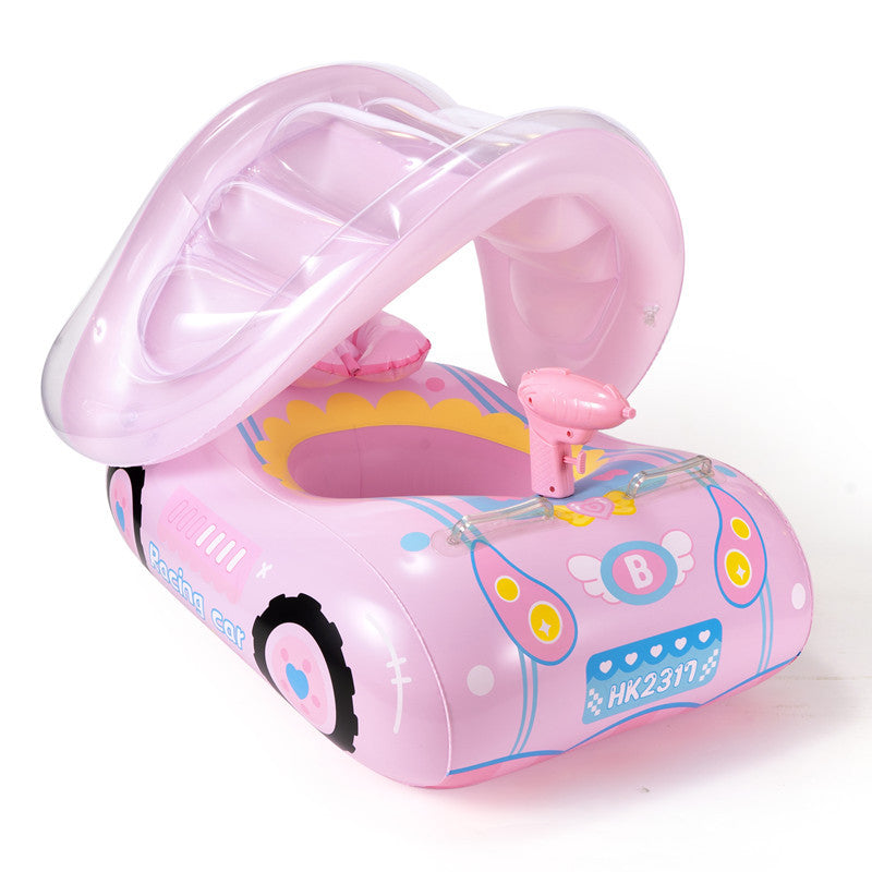 Children Inflatable Swim Seat Ring with Sunshade