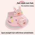 Summer children's sun hat with built-in charging fan