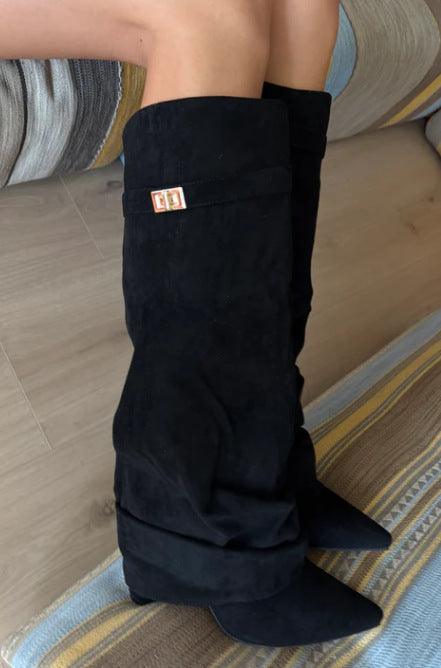 Pointed Toe High Shaft Boots
