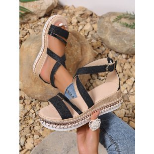 Buckle Wedge Sandals