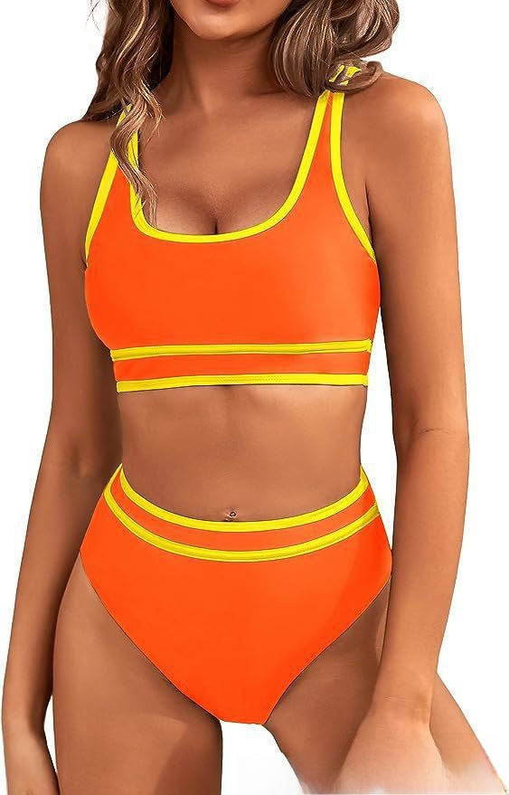 Simple Two-piece bikini women's swimming suit