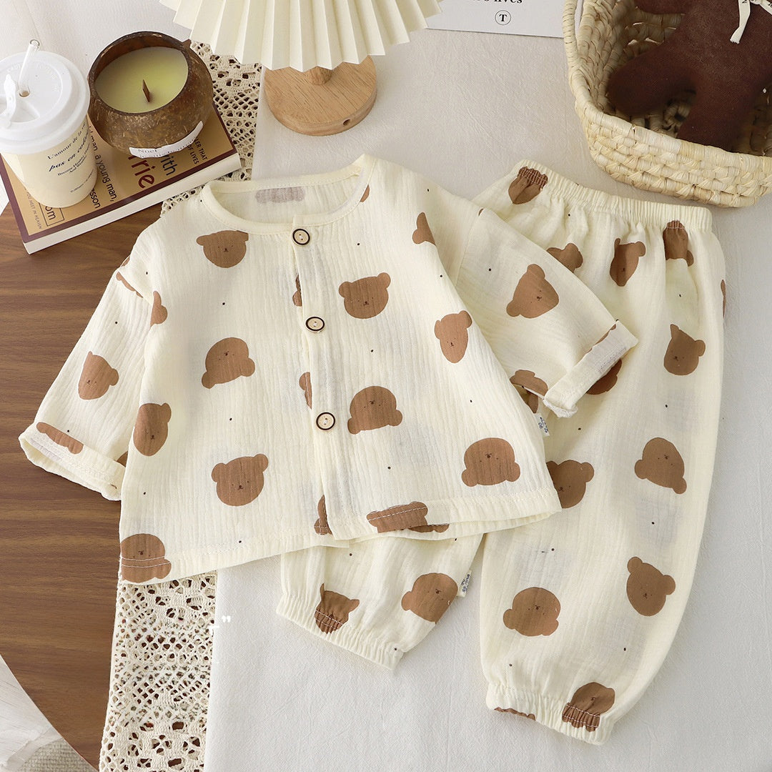 Children's Cotton Gauze Pajama Set