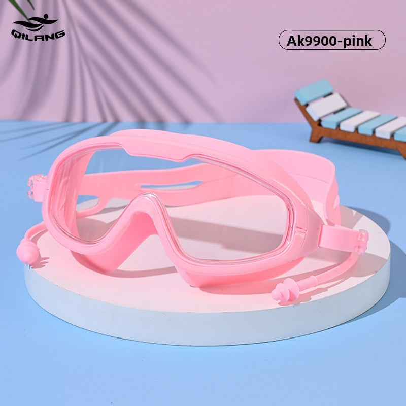 Adult Anti-Fog Swimming Goggles with Earplugs