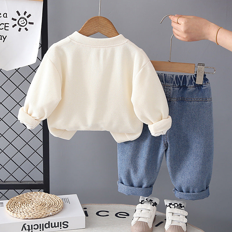 Boys Bear Cardigan Three-Piece