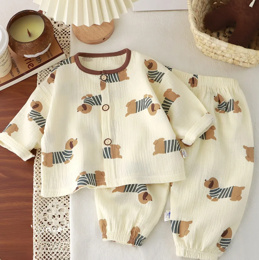 Children's Cotton Gauze Pajama Set