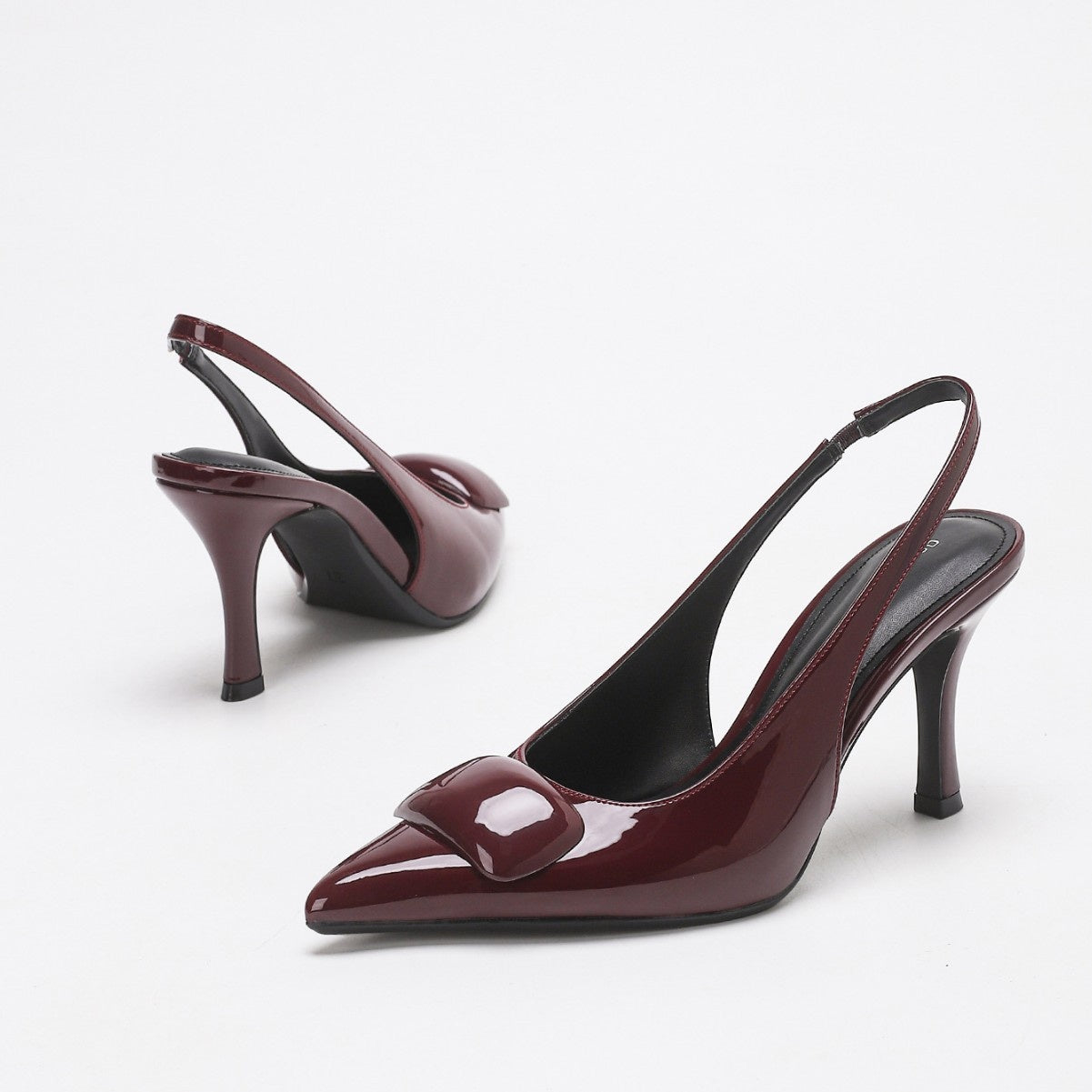 Maroon Pointed Toe High Heel