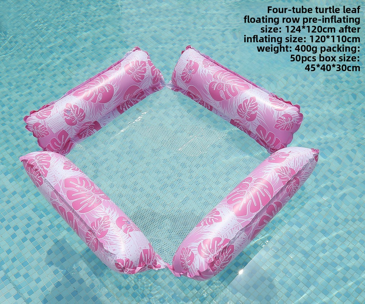 Foldable inflatable backrest striped float