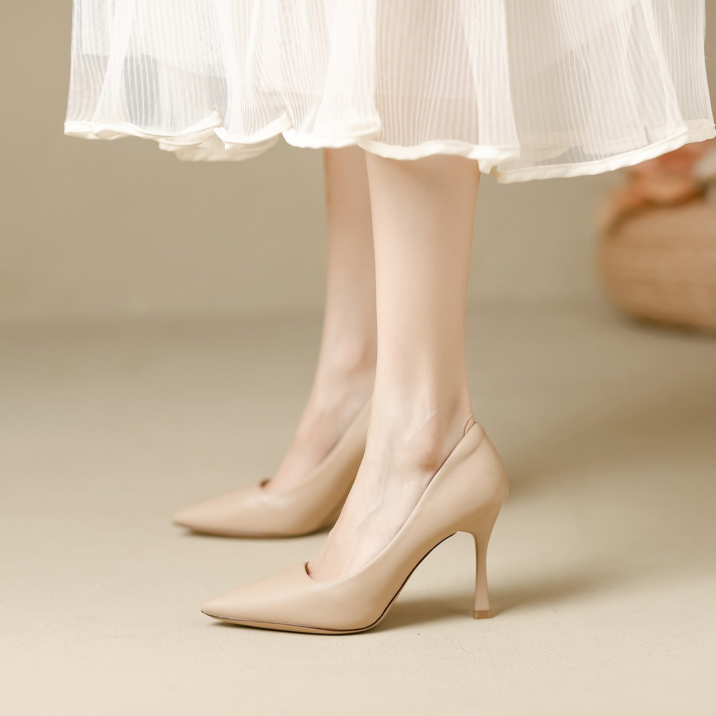Women's Sheepskin Stiletto High Heels