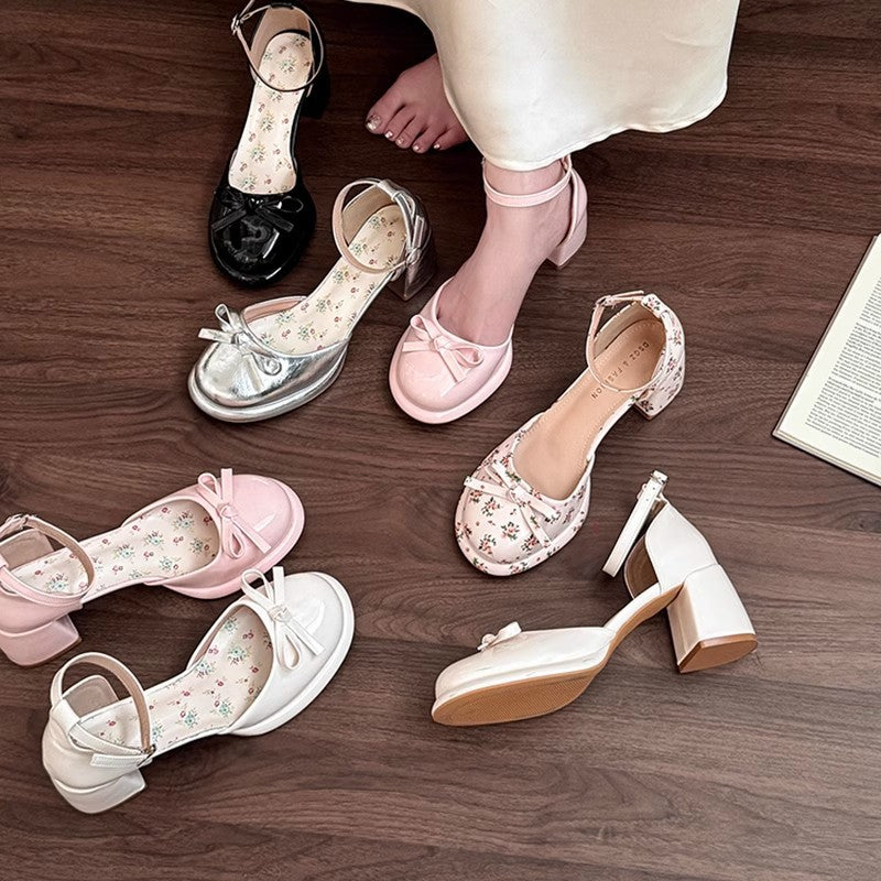 Floral Mary Jane heels